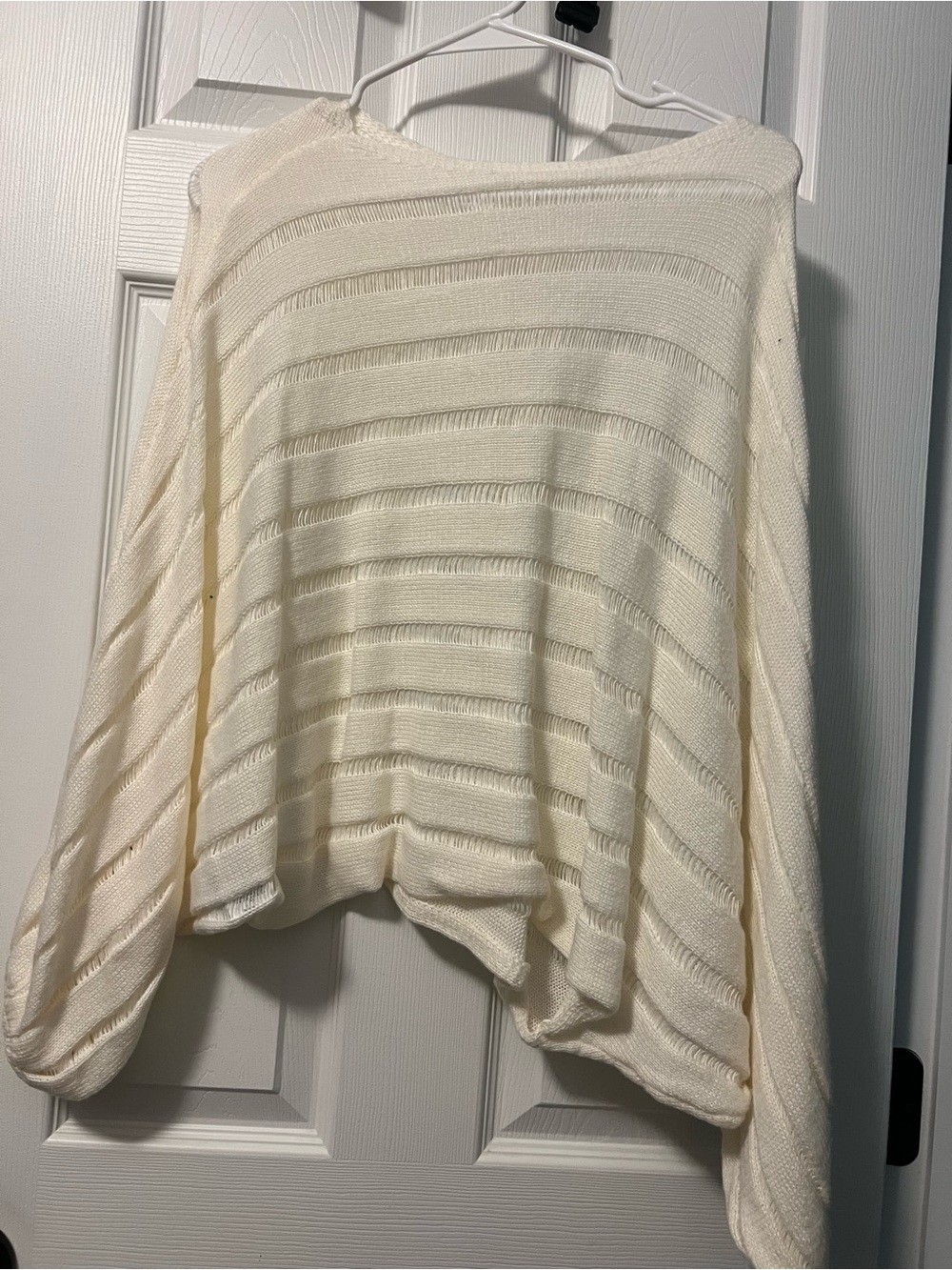 SHEIN Cream Off-the-Shoulder Knit Sweater